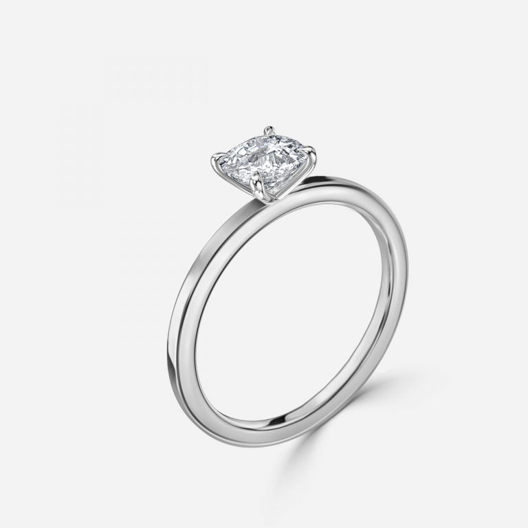 Katherine Cushion Solitaire Moissanite Engagement Ring