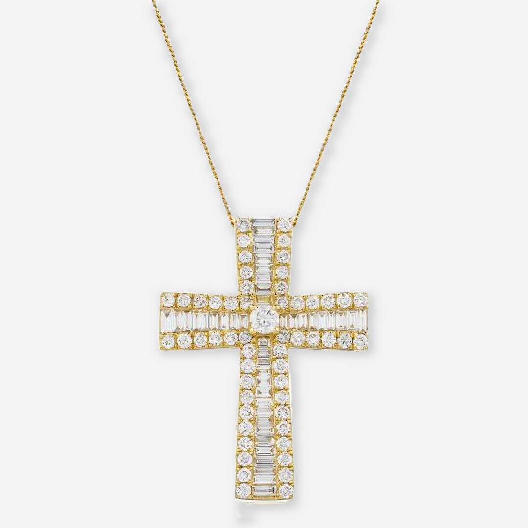 Moissanite Cross Pendant