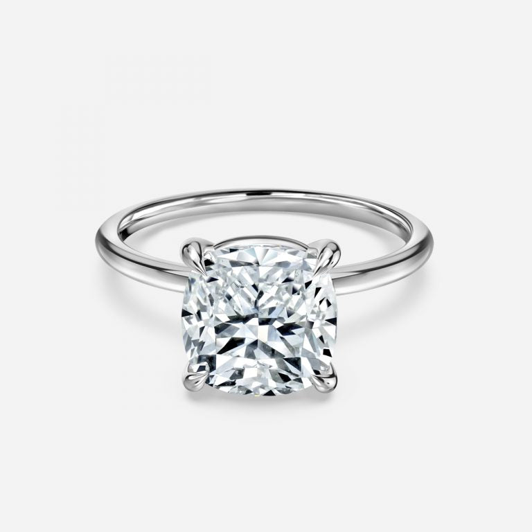 Alara Cushion Solitaire Moissanite Engagement Ring