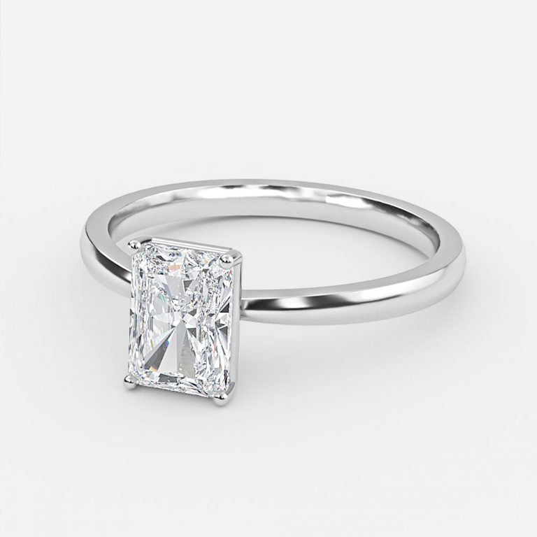 Idalia Radiant Solitaire Moissanite Engagement Ring