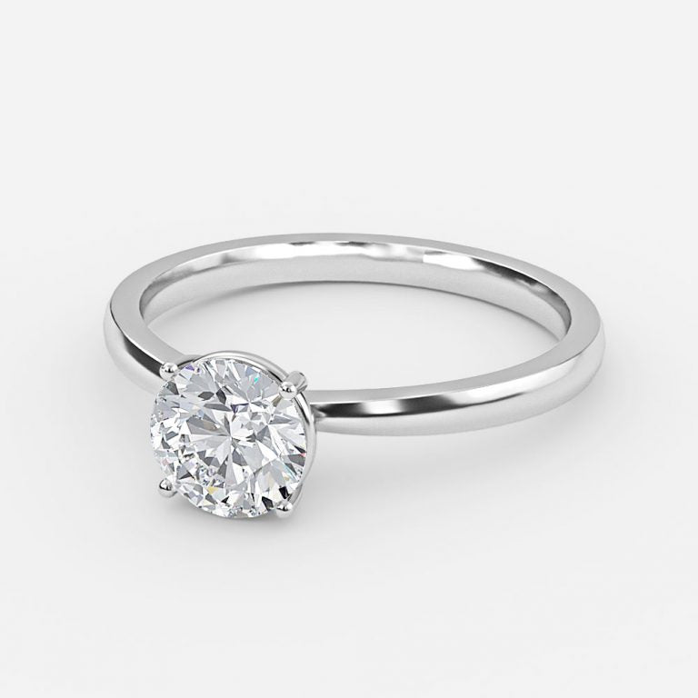 Idalia Round Solitaire Moissanite Engagement Ring