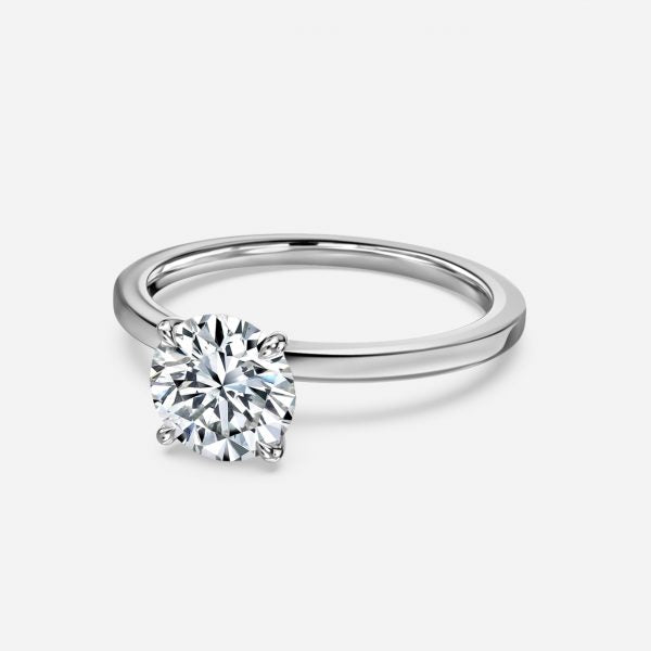 Jael Round Solitaire Moissanite Engagement Ring