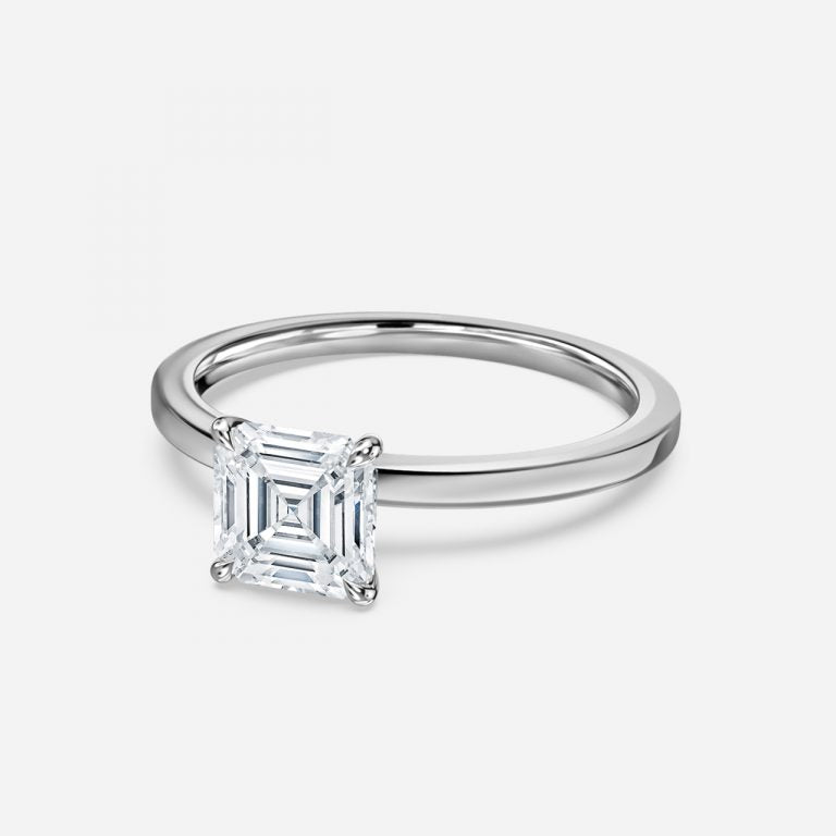 Katherine Asscher Solitaire Moissanite Engagement Ring