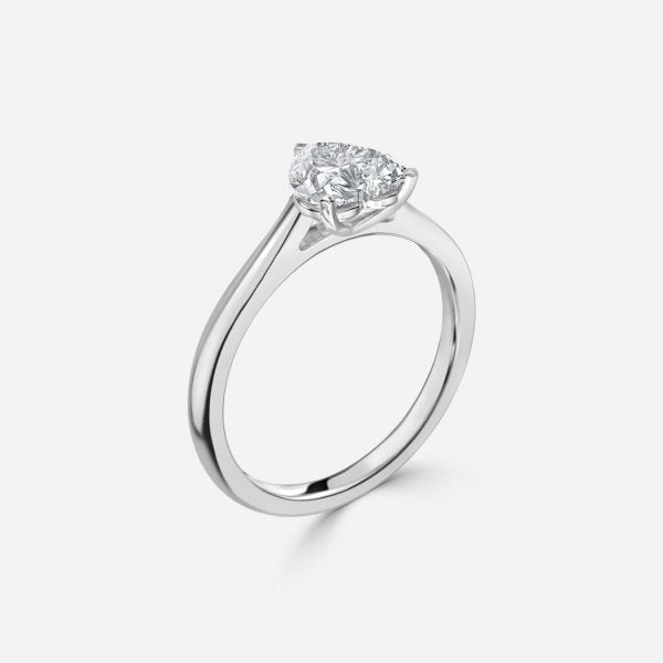 Bernadette Heart Solitaire Moissanite Engagement Ring