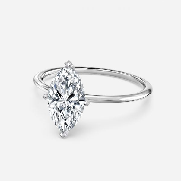 Ailani Marquise Solitaire Moissanite Engagement Ring