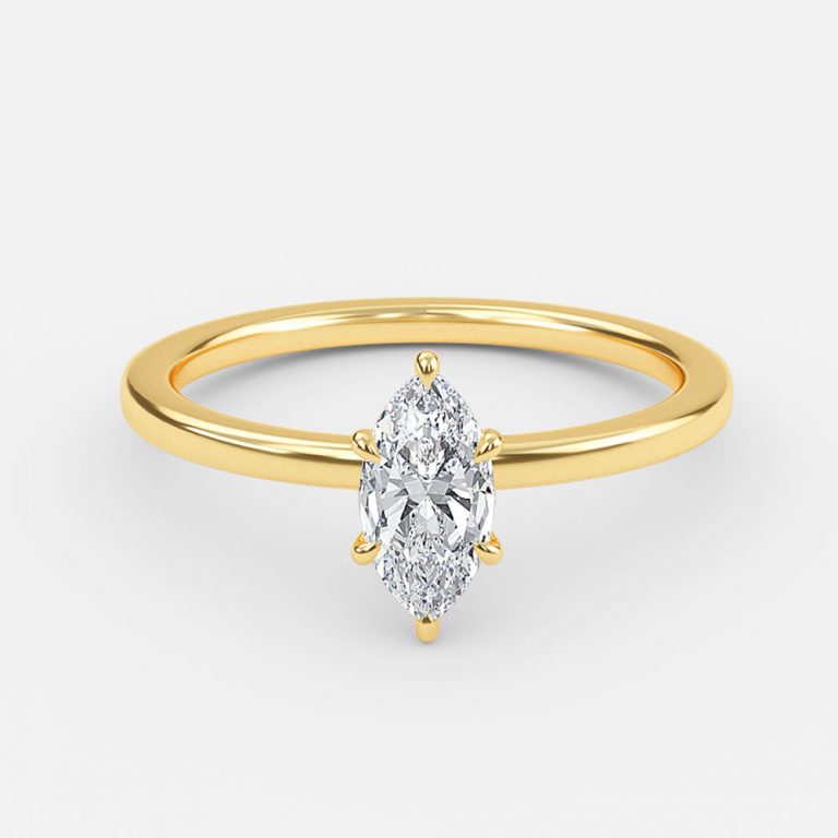 Katherine Marquise Solitaire Moissanite Engagement Ring