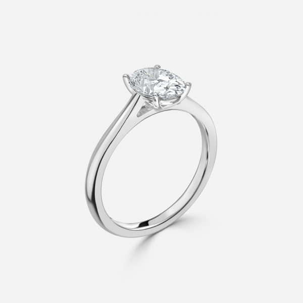 Bernadette Oval Solitaire Moissanite Engagement Ring