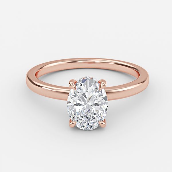 Idra Oval Hidden Halo Moissanite Engagement Ring