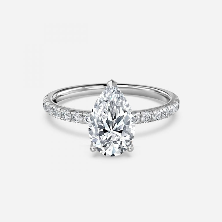 Sahana Pear Diamond Band Engagement Ring