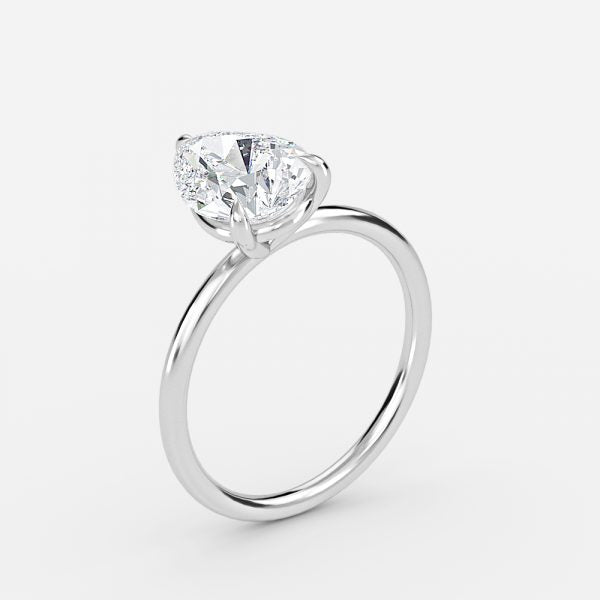 Alara Pear Solitaire Moissanite Engagement Ring