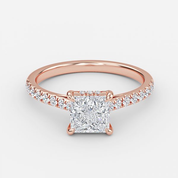 Zanna Princess Hidden Halo Moissanite Engagement Ring