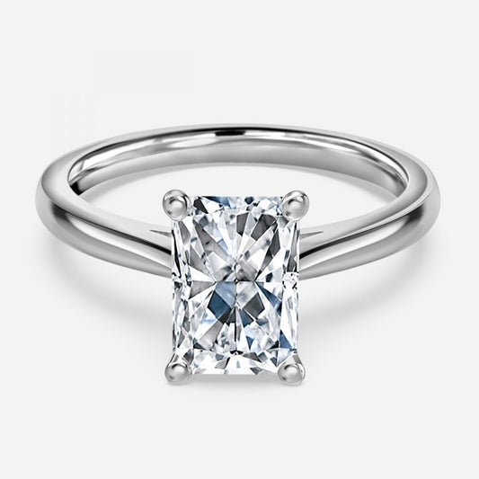 Yuna Radiant Solitaire Moissanite Engagement Ring