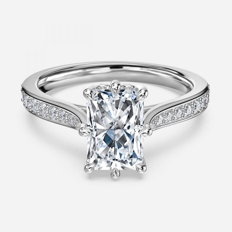 Bellatrix Radiant Vintage Inspired Moissanite Engagement Ring