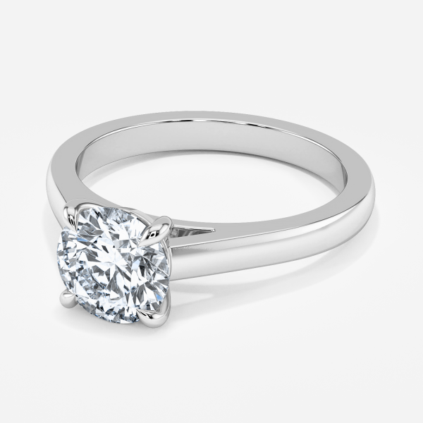 Damaris Round Solitaire Moissanite Engagement Ring