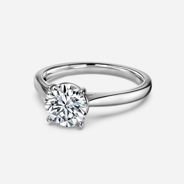 Odessa Round Solitaire Moissanite Engagement Ring