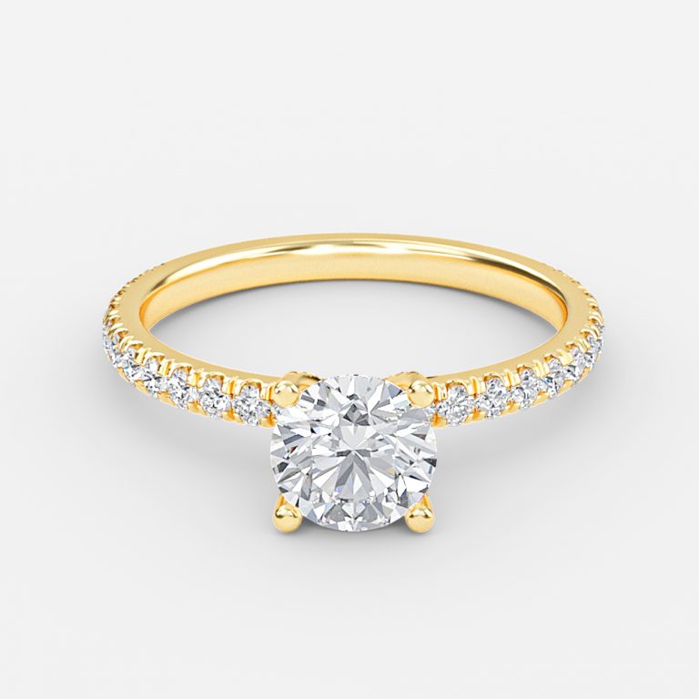 Rosalba Round Hidden Halo Moissanite Engagement Ring