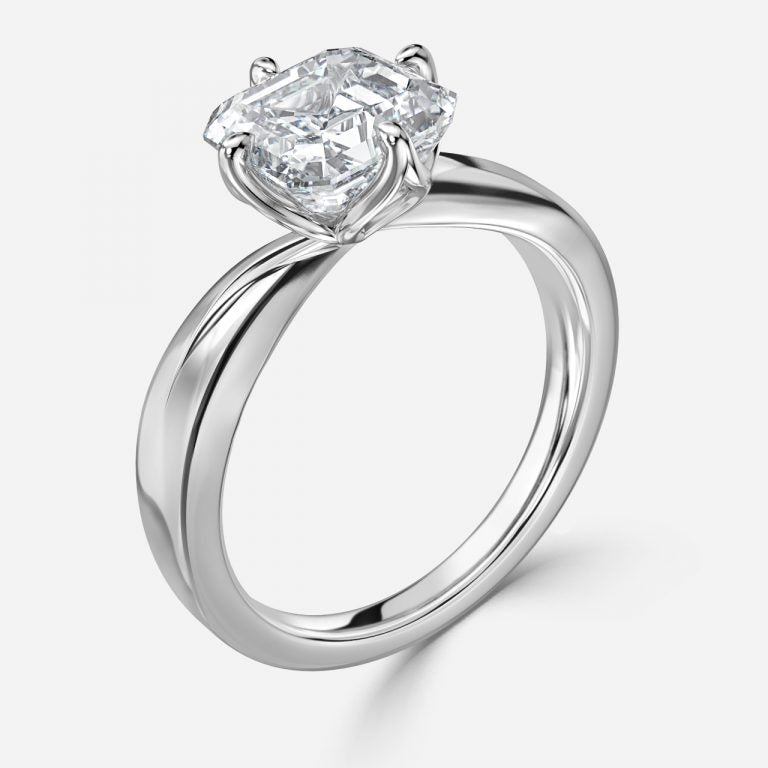 Noelle Asscher Solitaire Moissanite Engagement Ring