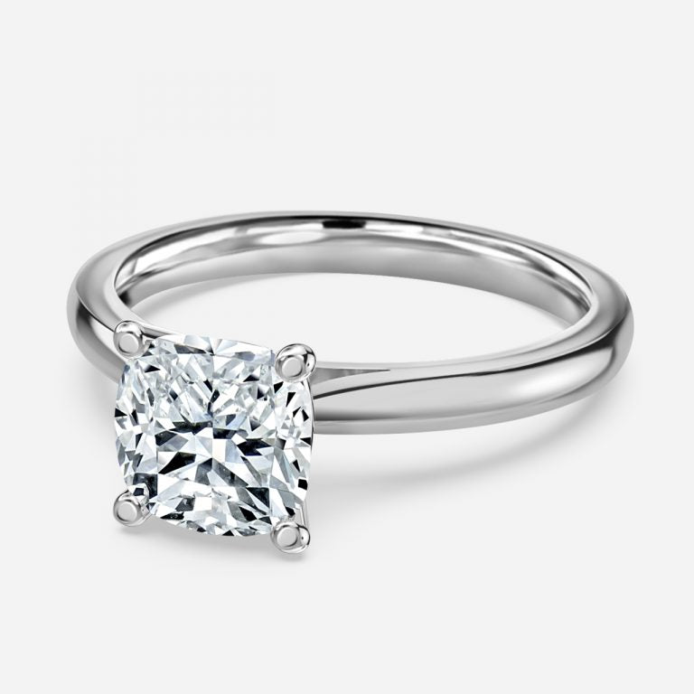 Yuna Cushion Solitaire Moissanite Engagement Ring