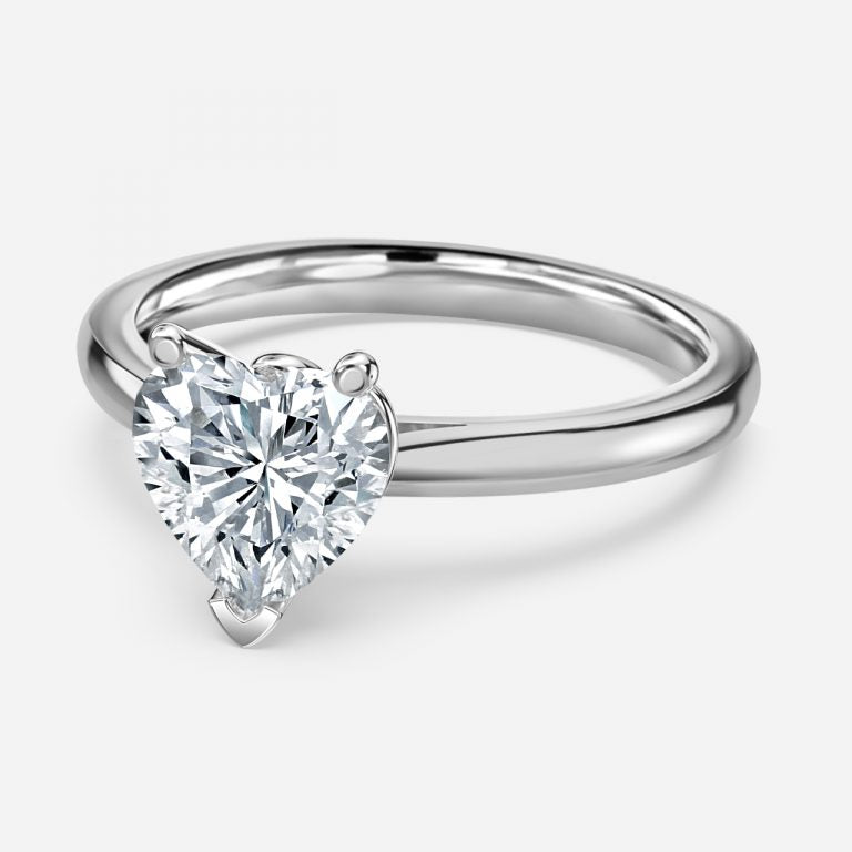 Yuna Heart Solitaire Moissanite Engagement Ring