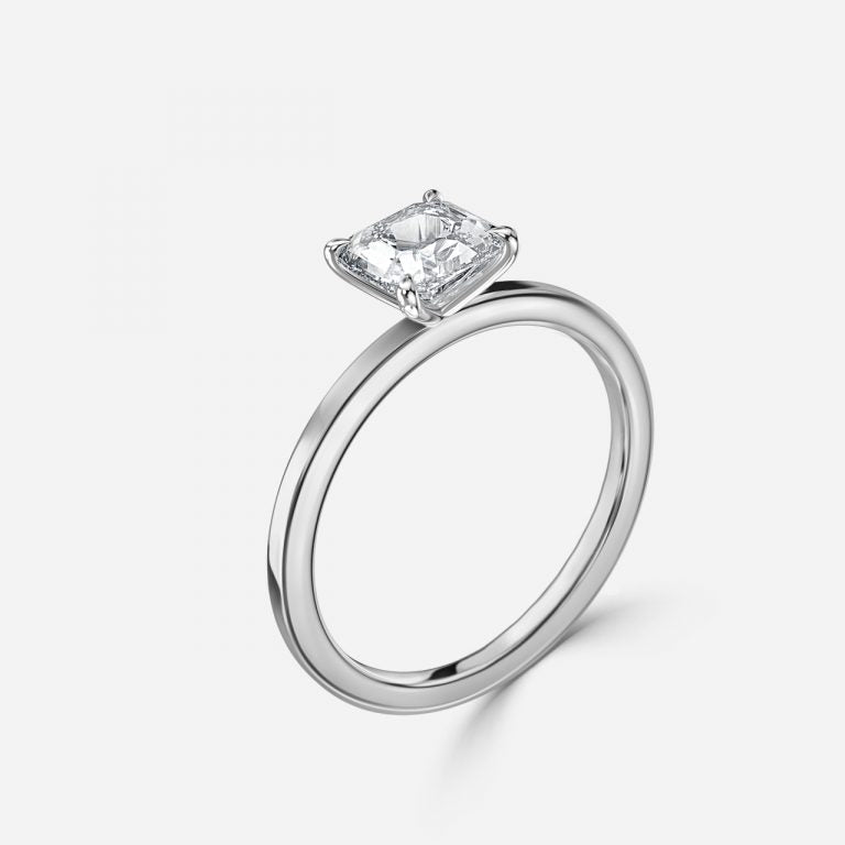 Katherine Asscher Solitaire Moissanite Engagement Ring