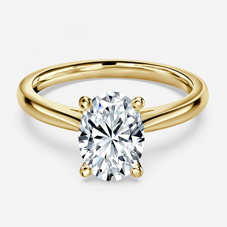 Yuna Oval Solitaire Moissanite Engagement Ring