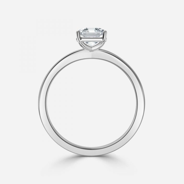 Idalia Asscher Solitaire Moissanite Engagement Ring