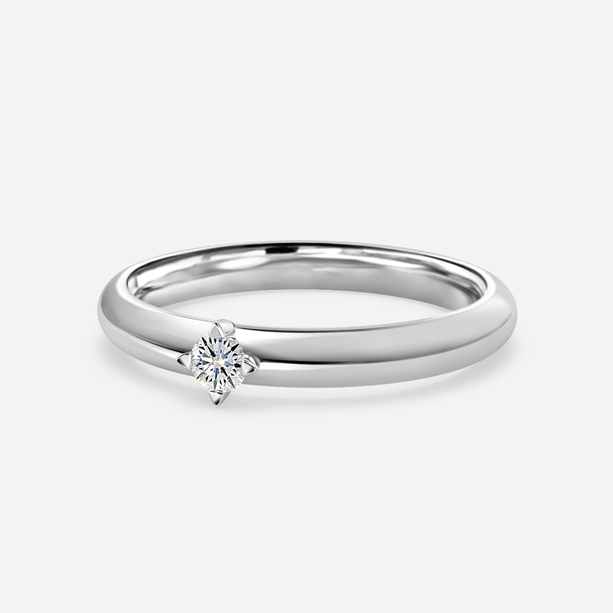 Single Moissanite Wedding Ring