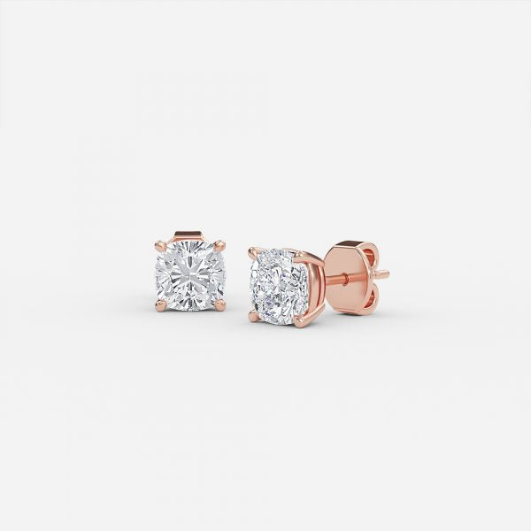 Cushion Moissanite Stud Earrings