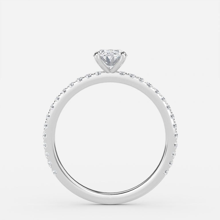 Zeni Oval Dainty Moissanite Engagement Ring