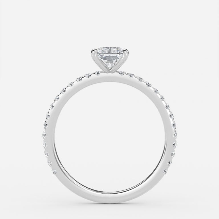 Zeni Radiant Dainty Moissanite Engagement Ring