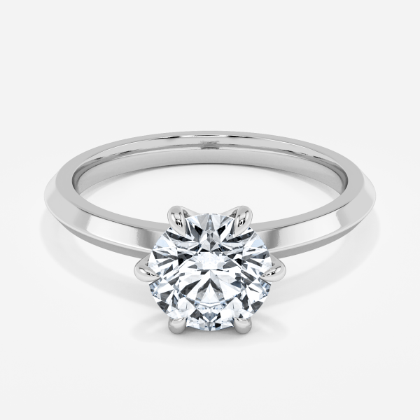 Zinnia Round Solitaire Moissanite Engagement Ring