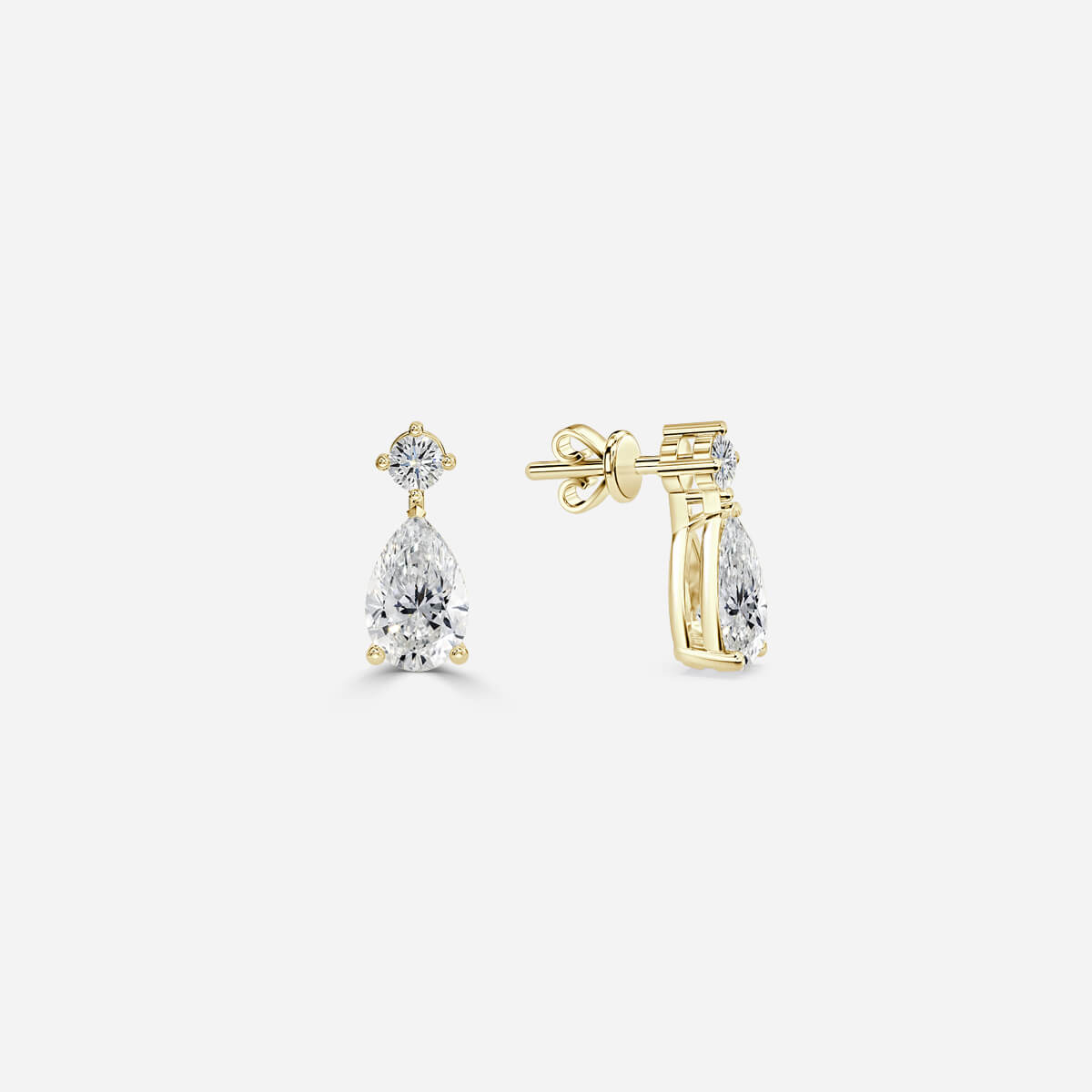 Pear Moissanite Drops Earrings