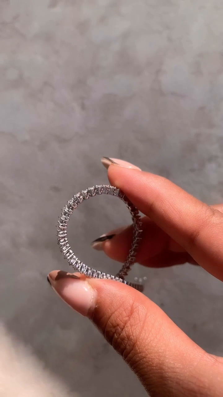 3 Prong Round Moissanite Tennis Bracelet