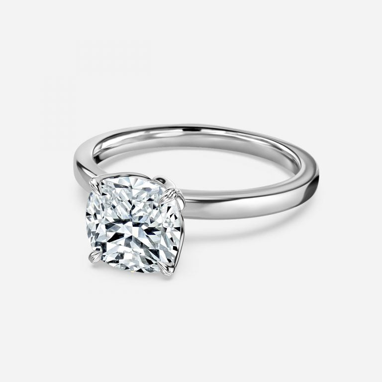 Samira Cushion Solitaire Moissanite Engagement Ring