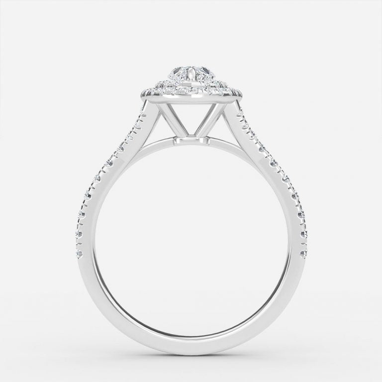 Afton Marquise Halo Moissanite Engagement Ring