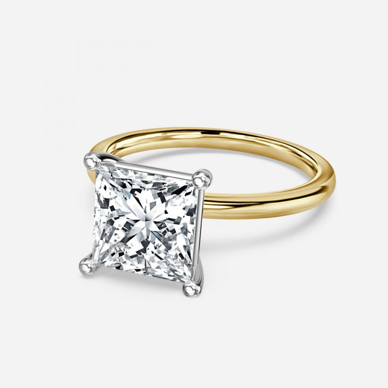 Magalie Princess Solitaire Moissanite Engagement Ring