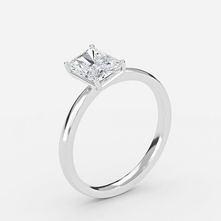 Idalia Radiant Solitaire Moissanite Engagement Ring