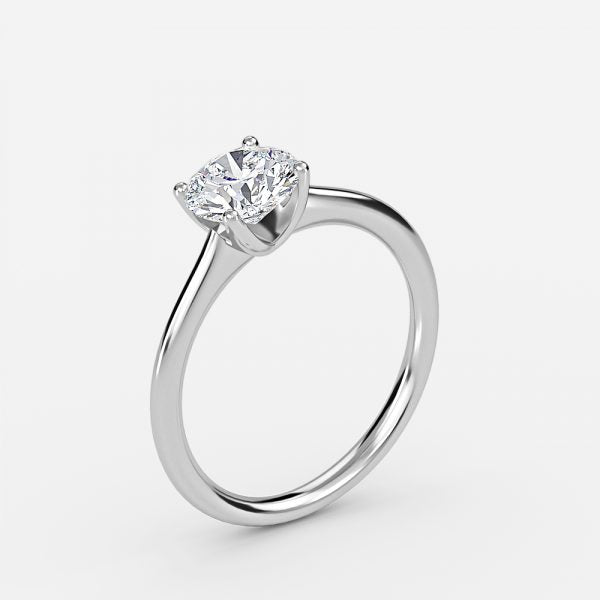 Danica Round Solitaire Moissanite Engagement Ring