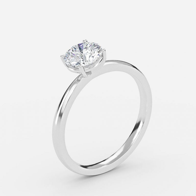 Idalia Round Solitaire Moissanite Engagement Ring