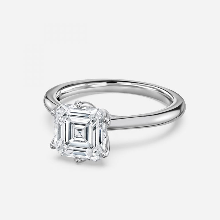 Raquel Asscher Solitaire Moissanite Engagement Ring