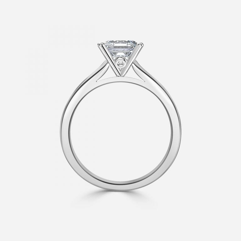 Ivy Asscher Solitaire Moissanite Engagement Ring