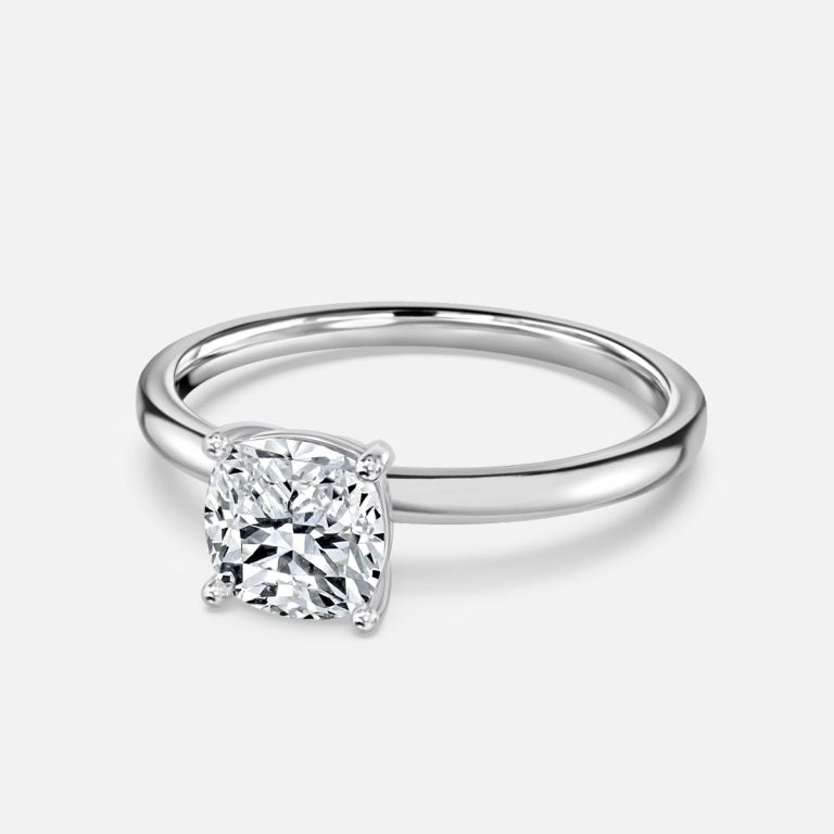 Dasha Cushion Solitaire Moissanite Engagement Ring