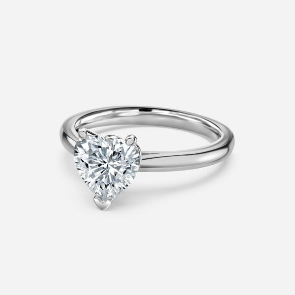 Ivy Heart Solitaire Moissanite Engagement Ring