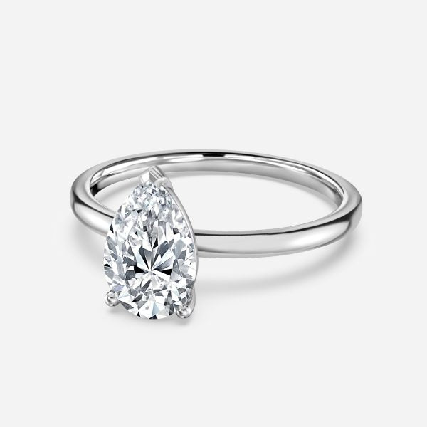 Dasha Pear Solitaire Moissanite Engagement Ring