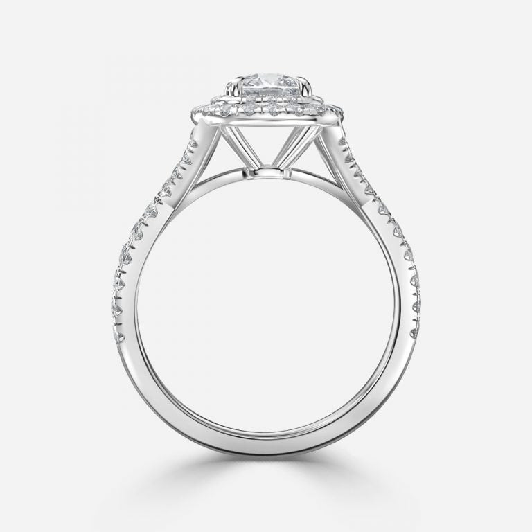 Afton Cushion Halo Moissanite Engagement Ring