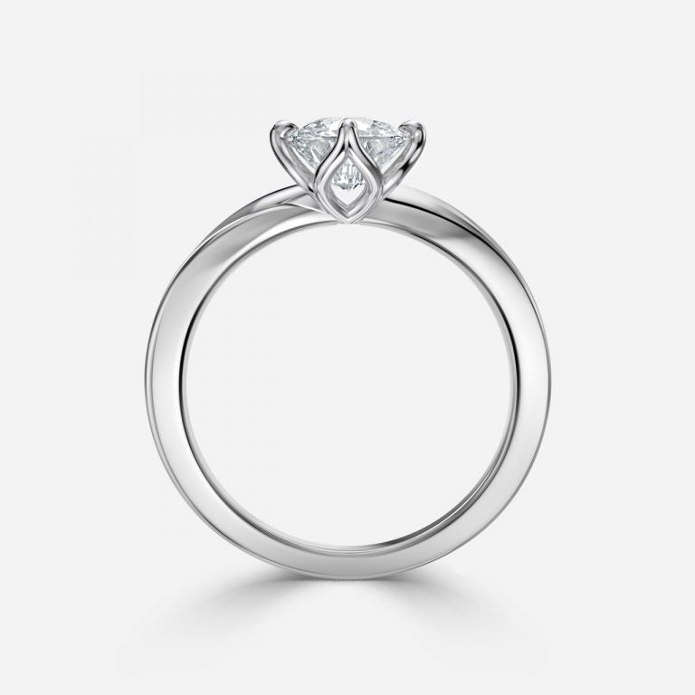 Noelle Cushion Solitaire Moissanite Engagement Ring