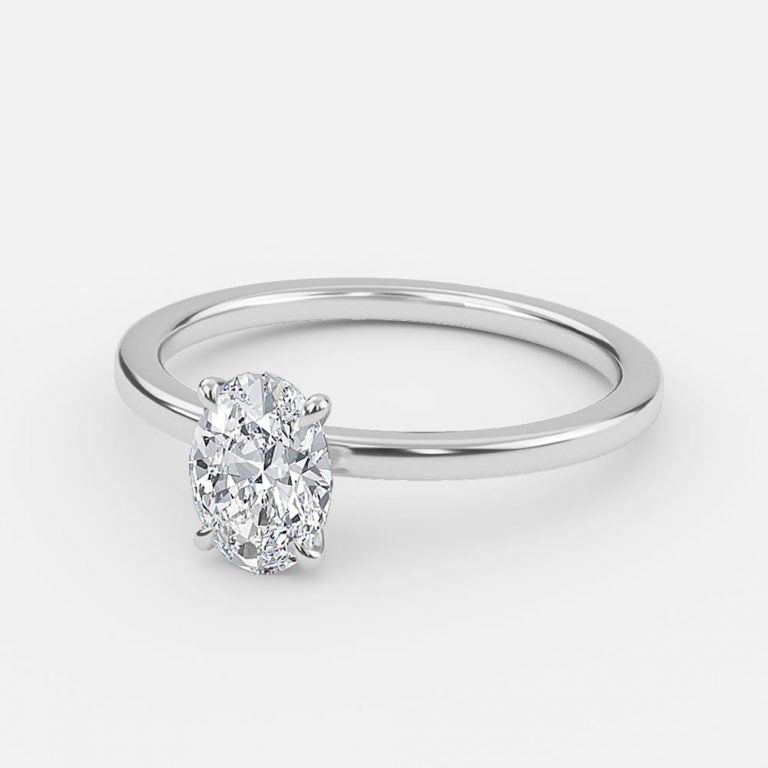 Katherine Oval Solitaire Moissanite Engagement Ring