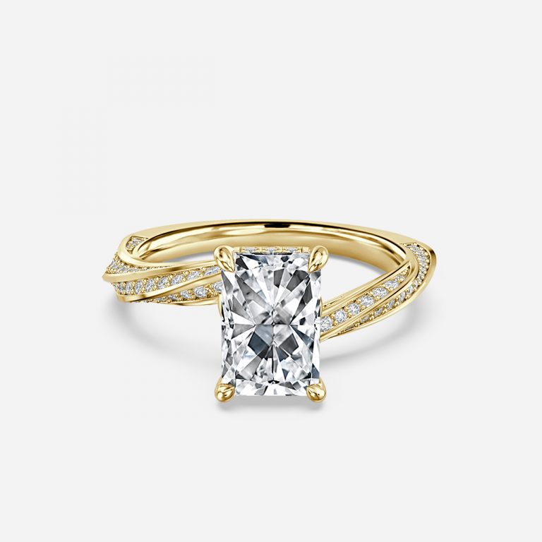 Weston Radiant Hidden Halo Moissanite Engagement Ring