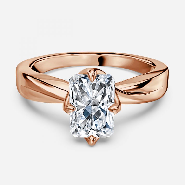 Noelle Radiant Solitaire Moissanite Engagement Ring