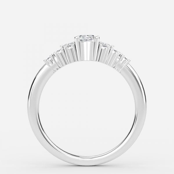 Kassidy Marquise Cluster Moissanite Engagement Ring